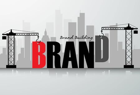 Design brand building concept, vector illustration.のイラスト素材