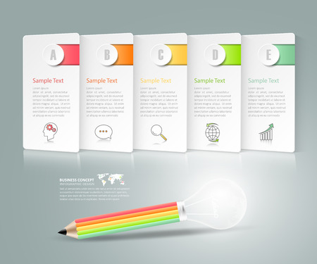 Abstract 3d infographic 5 options,  Business concept infographic template can be used for workflow layout, diagram, number options, timeline or milestones project.のイラスト素材