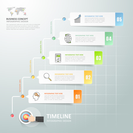 Business concept infographic template can be used for workflow layout, diagram, number options,のイラスト素材