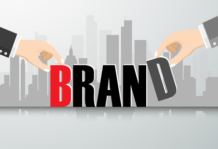 Design brand building concept, vector illustrationのイラスト素材