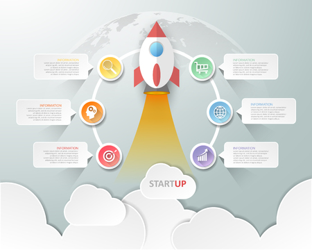 Abstract 3d infographic 4 options,  Startup business concept infographic template can be used for workflow layout, diagram, number options, timeline or milestones project.のイラスト素材