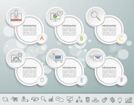 Design template 6 optionsのイラスト素材