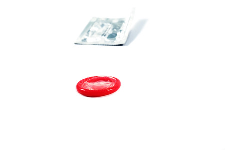 Condom protects against sexually transmitted diseases.の写真素材