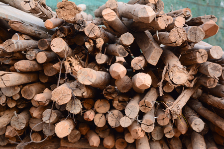 stack of wood for construction
