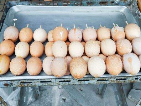 Grill eggs thai style foodの写真素材