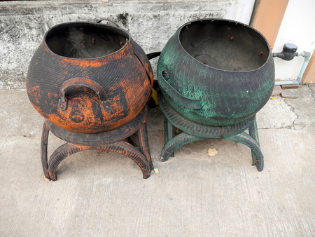 Recycle Trash made from tiresの写真素材