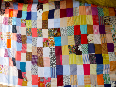 overlay recycle from pieces of fabric togetherの写真素材