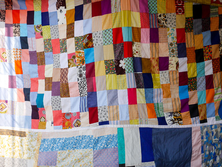 overlay recycle from pieces of fabric togetherの写真素材