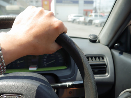 the man driving carの写真素材