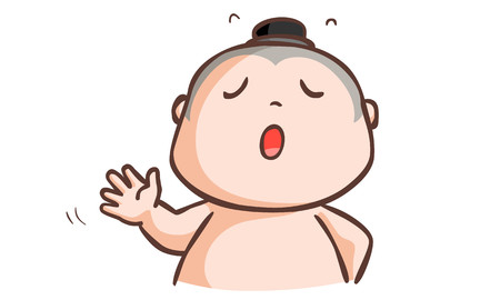 Thai boy said no and wave his hand vector illustrationのイラスト素材