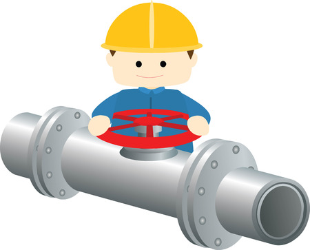 block valves gas pipeline vector illustrationのイラスト素材