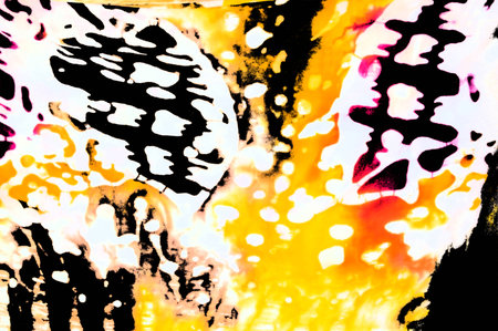 Black, White, yellow background abstractの写真素材
