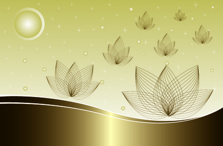 beautiful lotus flower in bloomingのイラスト素材