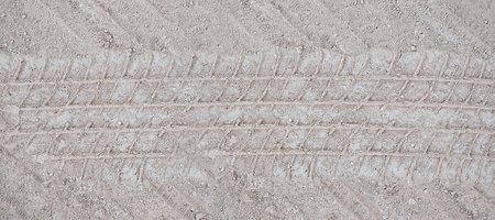 Ground and the wheel trackの写真素材