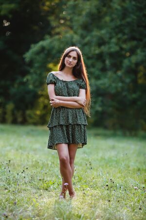 Young smiling woman portraitの写真素材