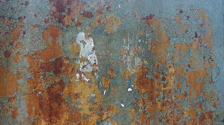 Corroded metal background. Rusty metal background with streaks of rust. Rust stains. Rystycorrosion.