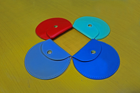 assorted coin purseの写真素材