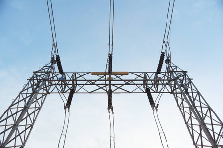 Power transmission 115 kV lineの写真素材