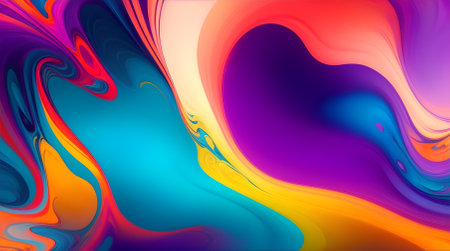 Colorful psychedelic liquefaction background. Abstract illustration of colorful liquefaction background.の写真素材