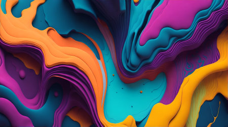 3D abstract paper cut art, design layout for business presentations, flyers, posters, and invitationsの写真素材