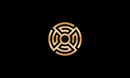 Simple letter logo from circle letter G logo design conceptのイラスト素材