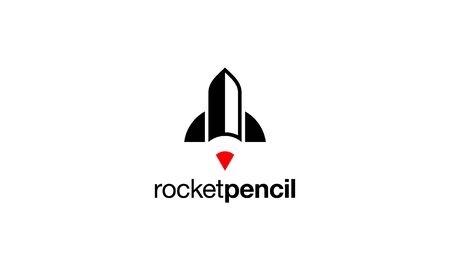 Rocket and pencil logo design conceptのイラスト素材
