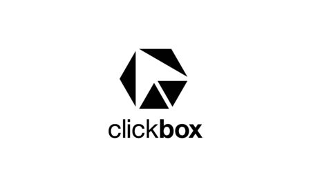 Click arrow with box logo conceptのイラスト素材