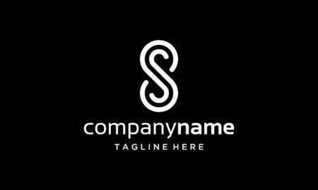 illustration logo from letter S with infinity symbol or number eight logo design conceptのイラスト素材