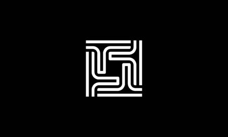 illustration logo from letter T square logo design conceptのイラスト素材