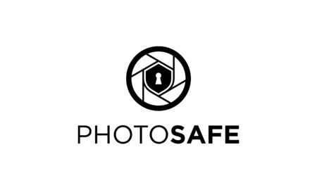 illustration  combination from shield with camera lens  design conceptのイラスト素材