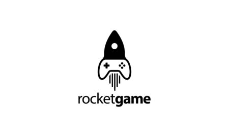 illustration logo combination from rocket with joystick game logo design conceptのイラスト素材
