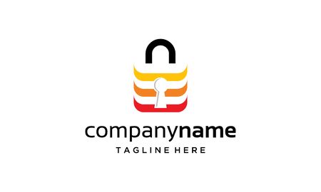 illustration logo or icon from padlock vector logo design conceptのイラスト素材