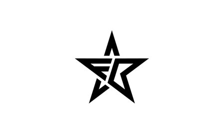 initial letter F and B with star  design templateのイラスト素材