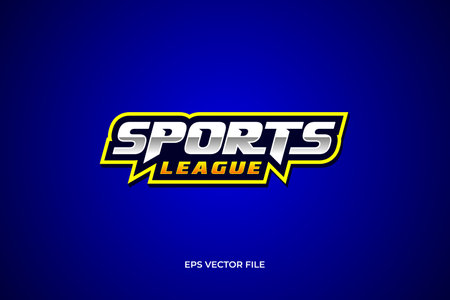 Silver Metallic Sports League Logoのイラスト素材