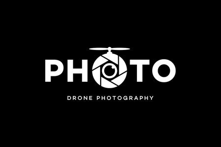 Black Drone Photography Logoのイラスト素材
