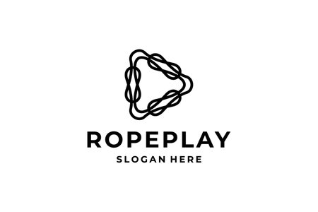 Black Creative Rope Play Logoのイラスト素材