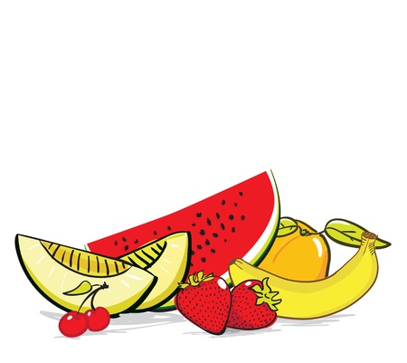 Summer Fruits Compositionのイラスト素材