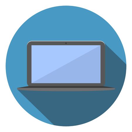 Flat Icon Vector Illustration Laptop Computerのイラスト素材