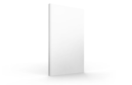 Blank Magazine, Book Cover Mockup 3D Illustration With Perspective View. Blank Brochure Template Isolated On White Background.の写真素材