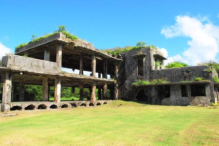 World War 11 Japanese Air Command Building,Tinian Ruins of the Japanese Air Command Building in the Northfield, Tinian, Northern Mariana Islandsのeditorial素材