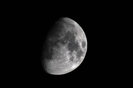 quarter moon, right side viewの写真素材