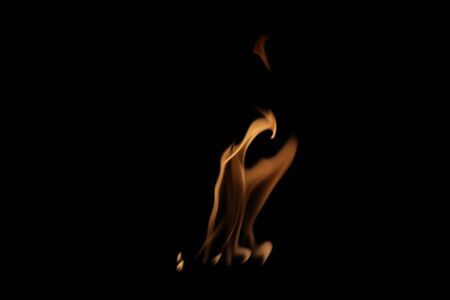 Artistic designs rising from the flames of a torch