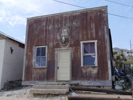 Randsburg, California- July 2018: Facade of the post office building at Randsburg, one of the mining...