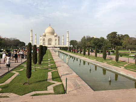 Agra, Uttar Pradesh, India- March 2018: The Taj Mahal is a white marble mausoleum built in 1631 by Mughal emperor Shah Jahan for his wife, Taj Mahal.のeditorial素材
