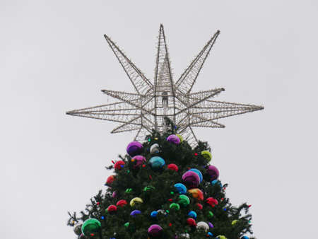 Christmas tree topper, upward cropped shotの写真素材