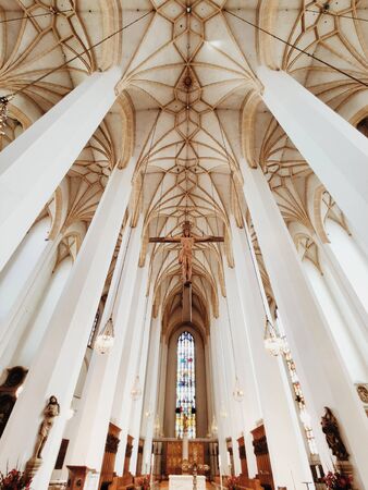 Munich, Germany - June 28, 2019: Interior of Frauenkirche or Cathedral of Our Dear Lady in Munich.のeditorial素材
