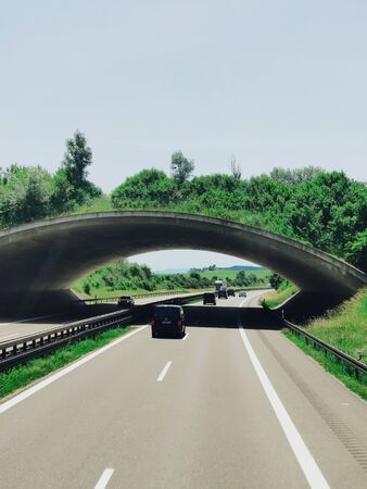Bavaria, Germany - June 25, 2019: autobahn road germany highway.のeditorial素材