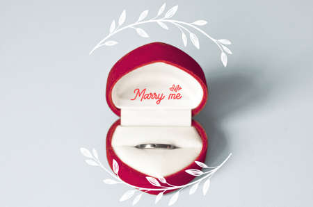 engagement ring in gift box