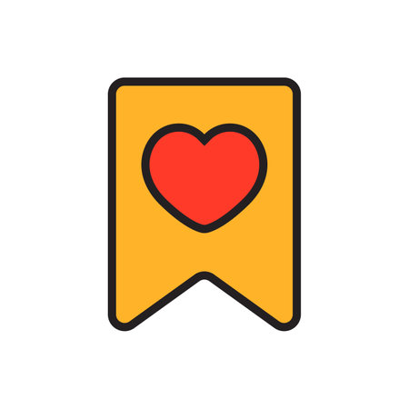 Bookmark or Favorite Icon Vector in White Backgroundのイラスト素材