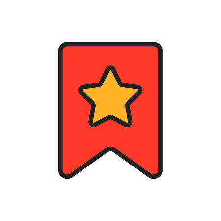 Bookmark or Favorite Icon Vector in White Backgroundのイラスト素材